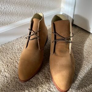 Nisolo Isa Boot, Sand Suede Leather Ankle Boots